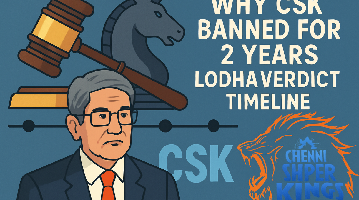Why csk banned for 2 years: Lodha verdict, timeline