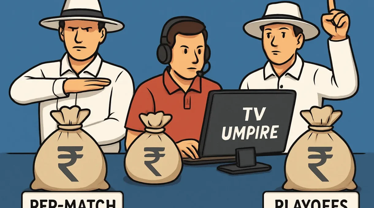 Guide: umpire salary ipl — per-match, TV/third umpire & playoffs