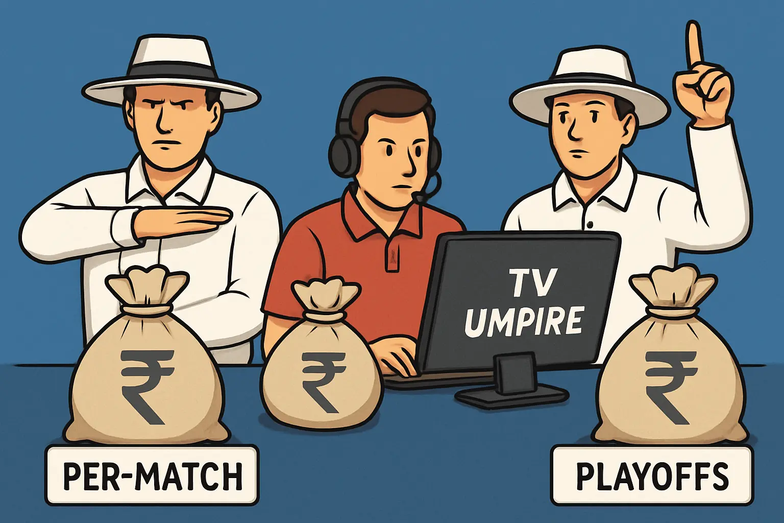 Guide: umpire salary ipl — per-match, TV/third umpire & playoffs
