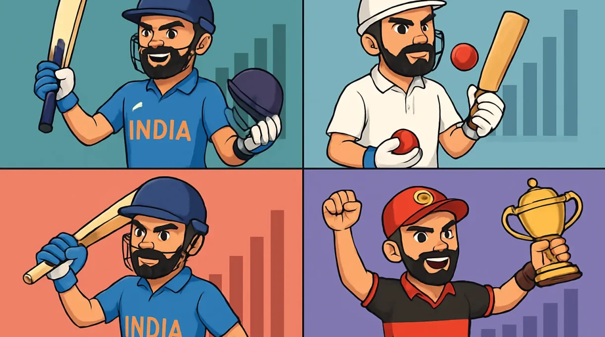 Guide: virat kohli records - Complete ODI, Test, T20I & IPL